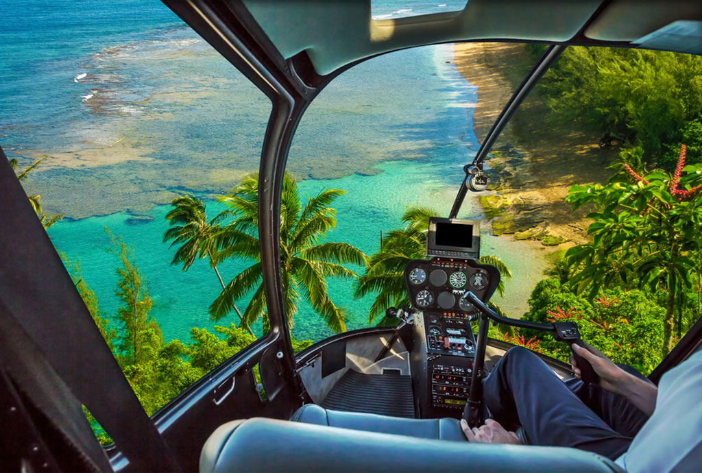 ハワイでヘリコプターをチャーター