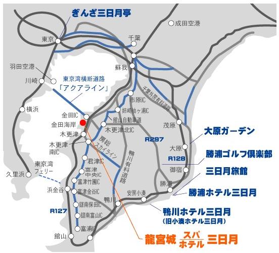 三日月ホテルの地図