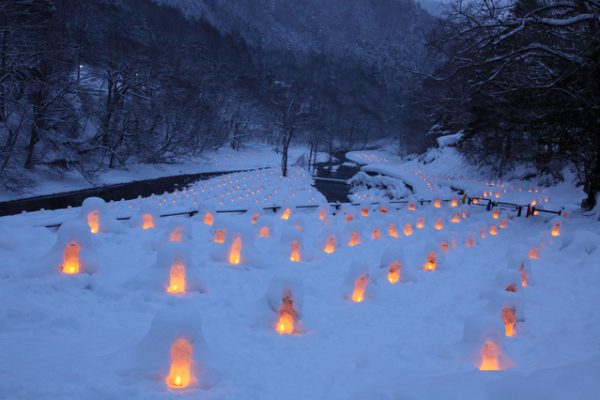 日光の湯西川ライトアップ3