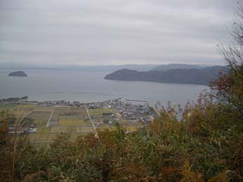 琵琶湖と竹生島(賤ヶ岳より）