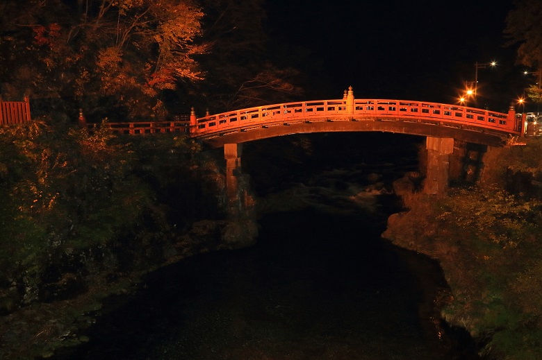 日光ライトアップ「神橋」