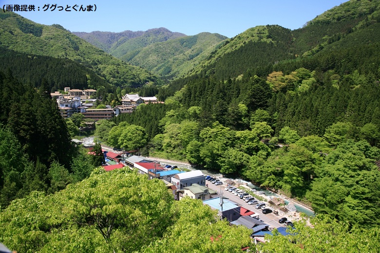 四万温泉全景