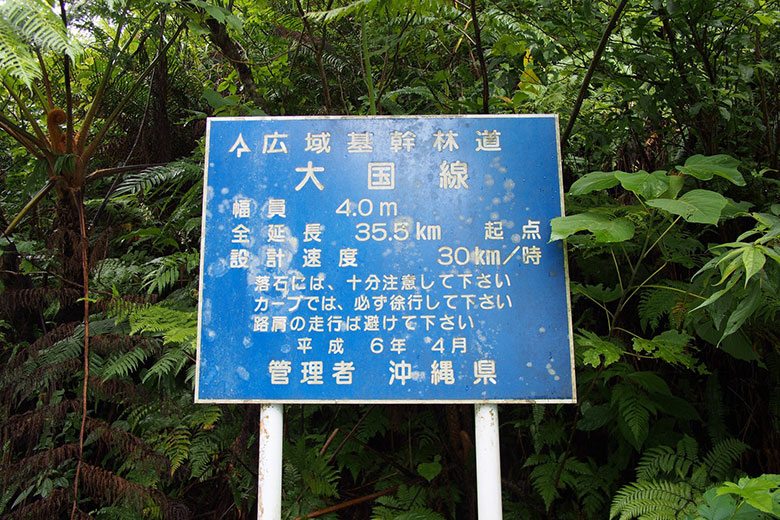 大国林道の標識