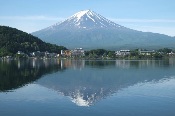 河口湖と富士山