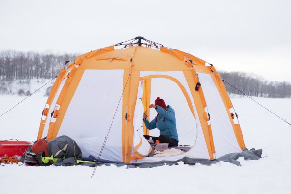 防寒対策でテントを利用