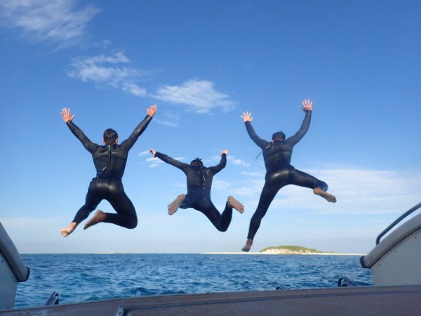 海へ向かった大ジャンプ