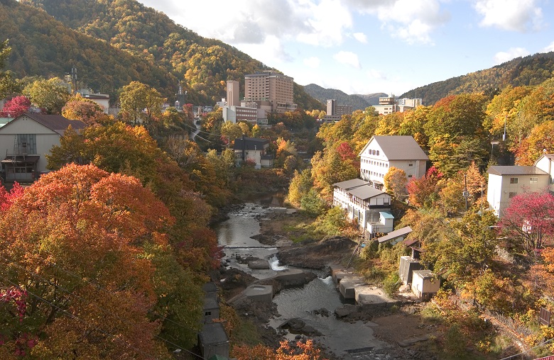 定山渓の紅葉