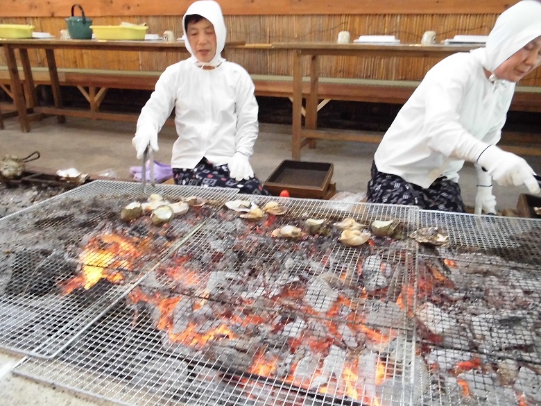 海女小屋かまど体験