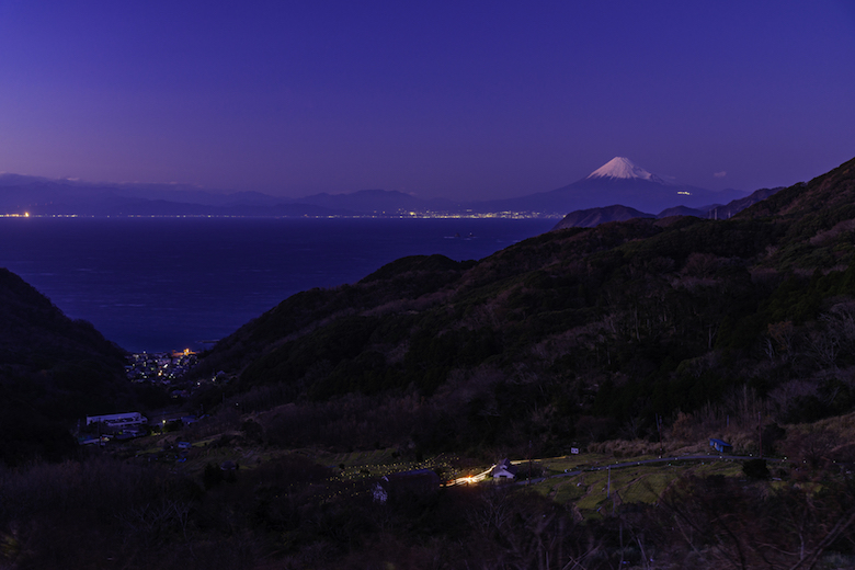 石部棚田と富士山