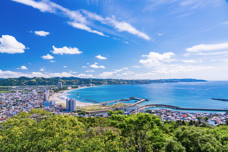 鴨川の街と海