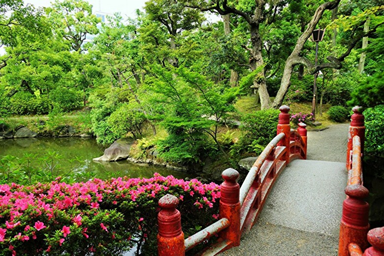 旧安田庭園風景