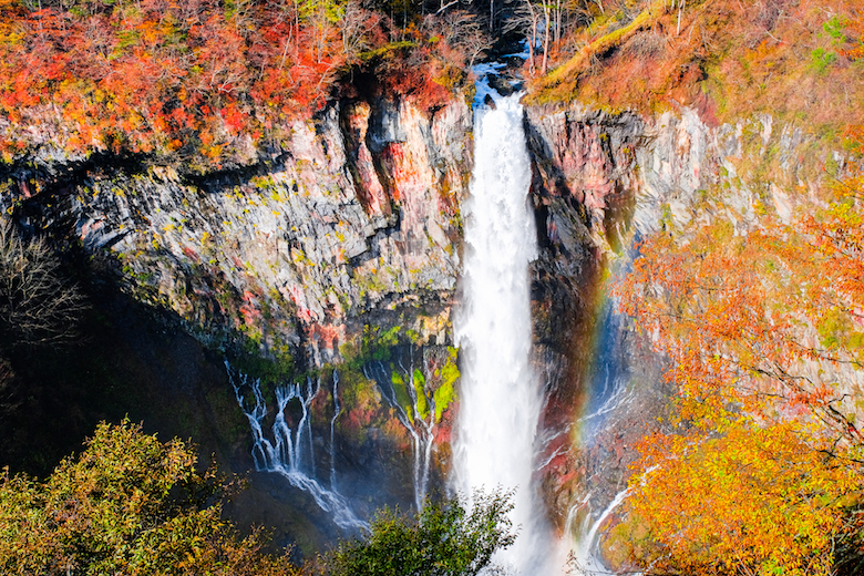 華厳滝の紅葉