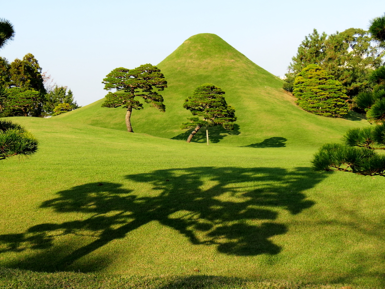 水前寺成趣園　庭園　富士山