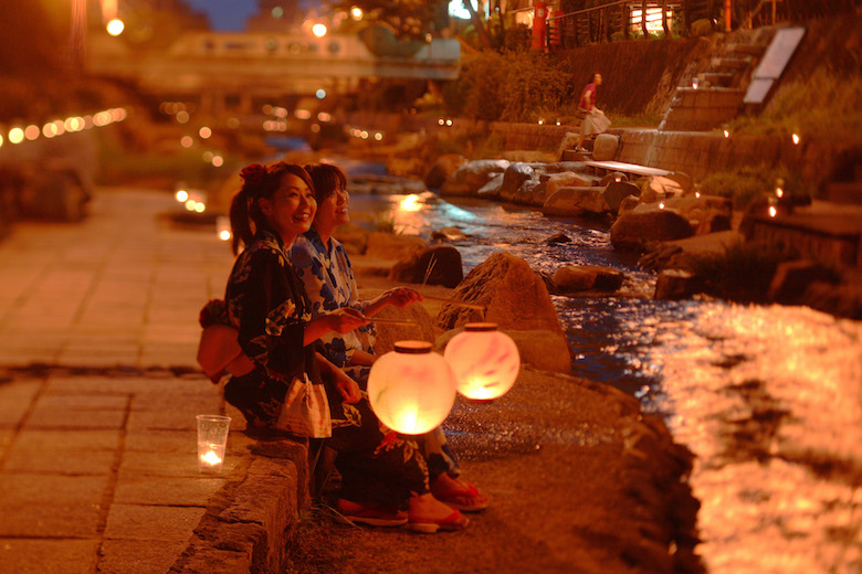 夜の玉造温泉