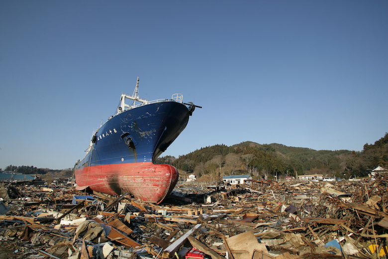 東日本大震災直後の気仙沼