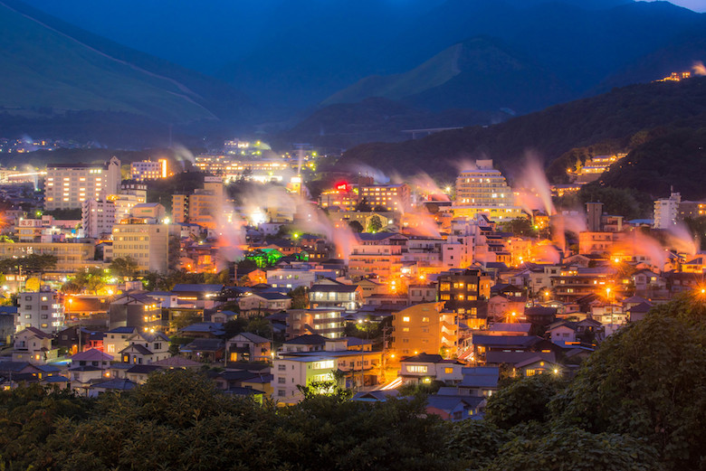 鉄輪温泉の夜景