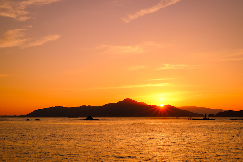 瀬戸内海の夕陽