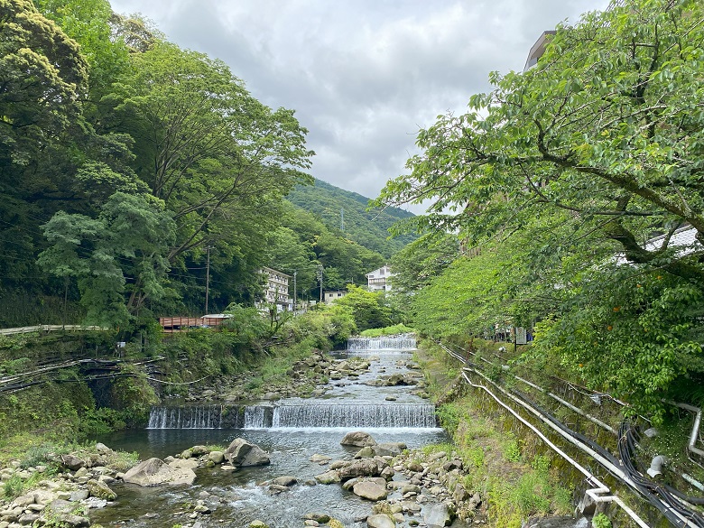 箱根湯本温泉の風景