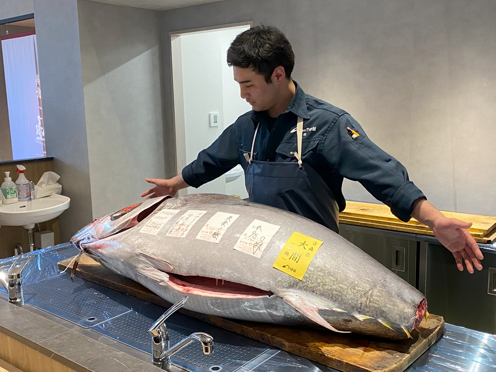 マグロ解体ショーで使われた大間のマグロ