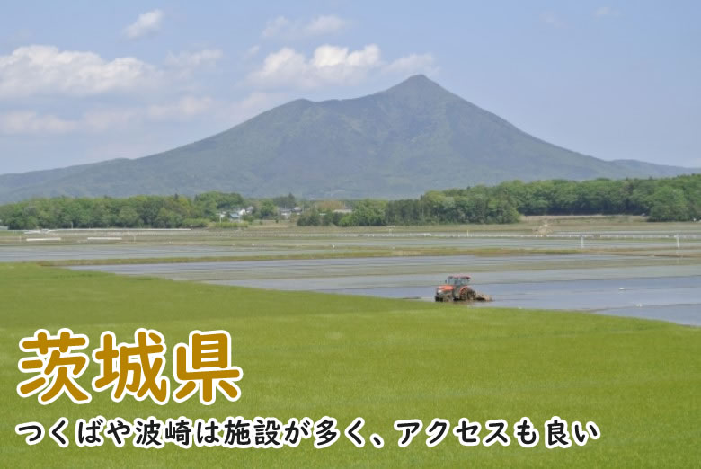 茨城県　つくばや波崎は施設が多く、アクセスも良い