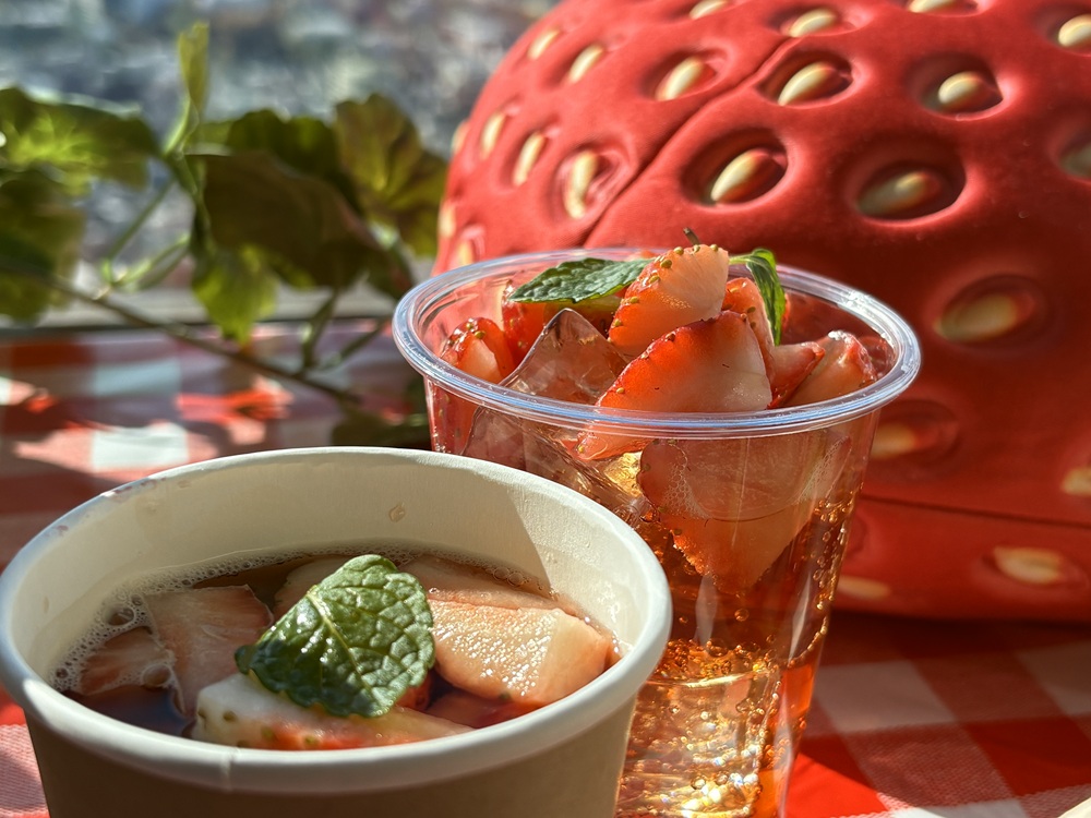 「夕暮れストロベリーティーソーダ (ICE) ／夕暮れストロベリーティー (HOT) 」