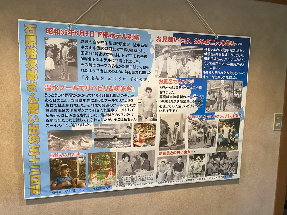 石原裕次郎さんが療養で滞在した「下部ホテル」