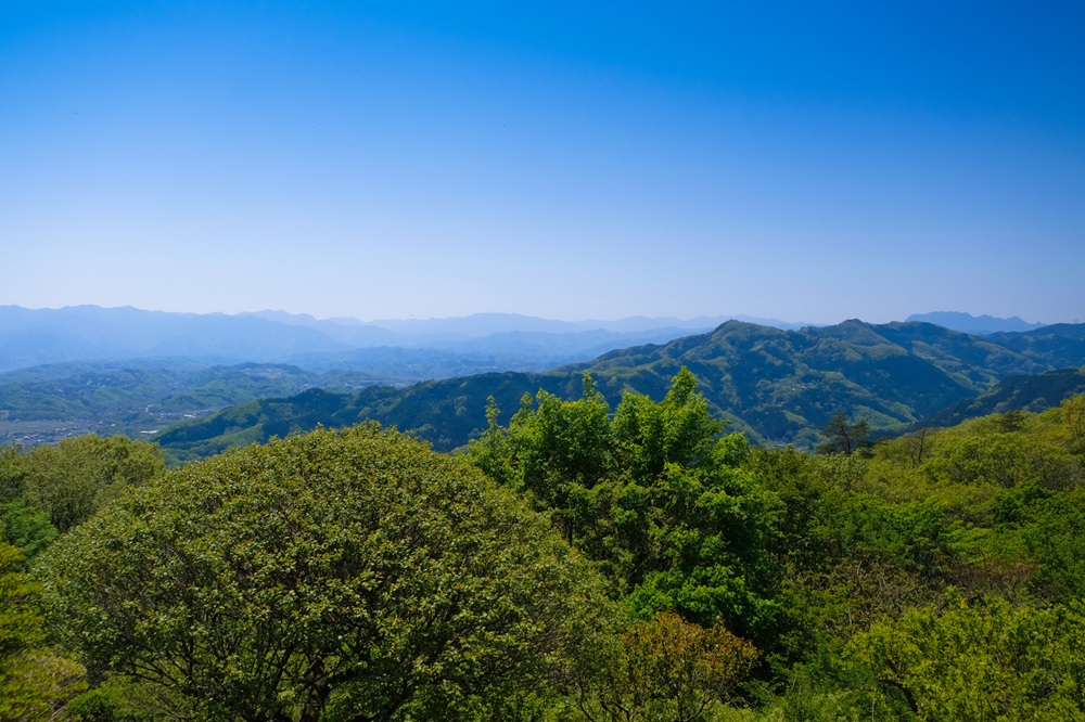 宝登山頂駅から西側の景色