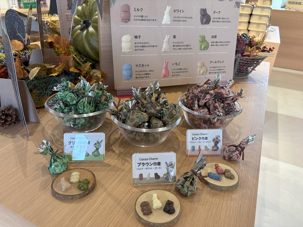 巾着ラッピングしたチョコレート
