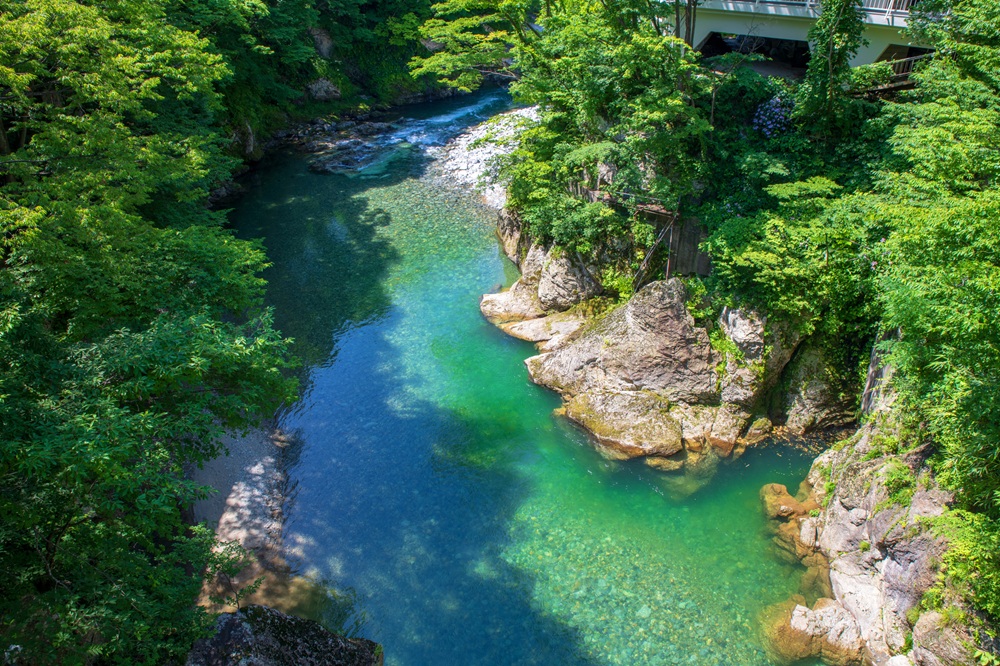利根川沿いに広がる温泉街・水上温泉